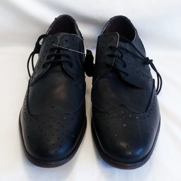Men's Twisted Genius Real Leather Black Dress Shoes-Size 11-NWT - Picture 3 of 14